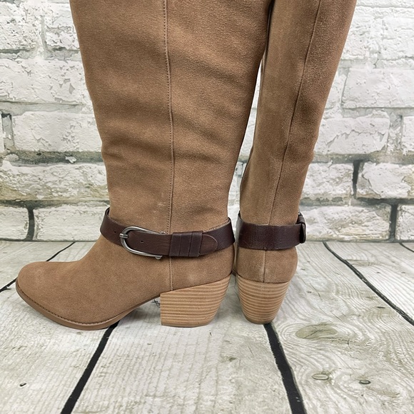 American Rag Taupe Suede Tall Boot Wide Calf - Picture 4 of 4